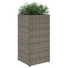 vidaXL Donica ogrodowa, szara, 30x30x60 cm, rattan PE