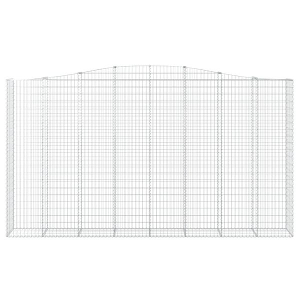 vidaXL Kosze gabionowe, 10 szt, 400x50x220/240cm, galwanizowane żelazo