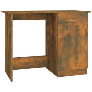 vidaXL Biurko, przydymiony dąb, 100x50x76 cm, materiał drewnopochodny