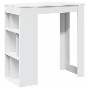 vidaXL Stolik barowy z przegrodami, biały, 102x50x103,5 cm