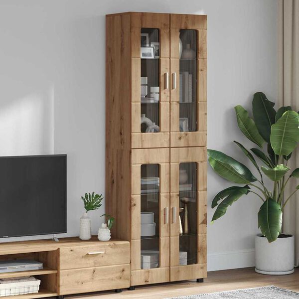 vidaXL Highboard z p&oacute;łką FLORIN Dąb rzemieślniczy 60 x 35 x 182 cm