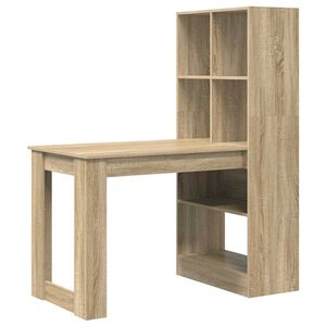 vidaXL Biurko Dąb Sonoma Drewno inżynieryjne 122 x 67 x 145 cm