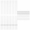 vidaXL Słupek ogrodzeniowy. 11 pcs Srebrny 140 cm Stal