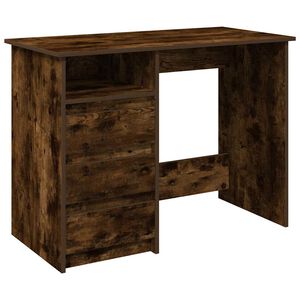 vidaXL Biurko, przydymiony dąb, 102x50x75 cm, materiał drewnopochodny