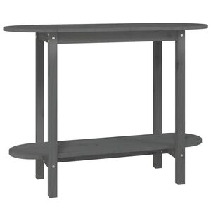 vidaXL Stolik konsolowy, szary, 110x40x80 cm, lite drewno sosnowe
