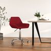 vidaXL Obrotowe krzesło biurowe, winna czerwień, tapicerowane tkaniną