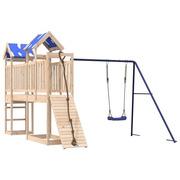 vidaXL Plac zabaw do ogrodu, lite drewno sosnowe