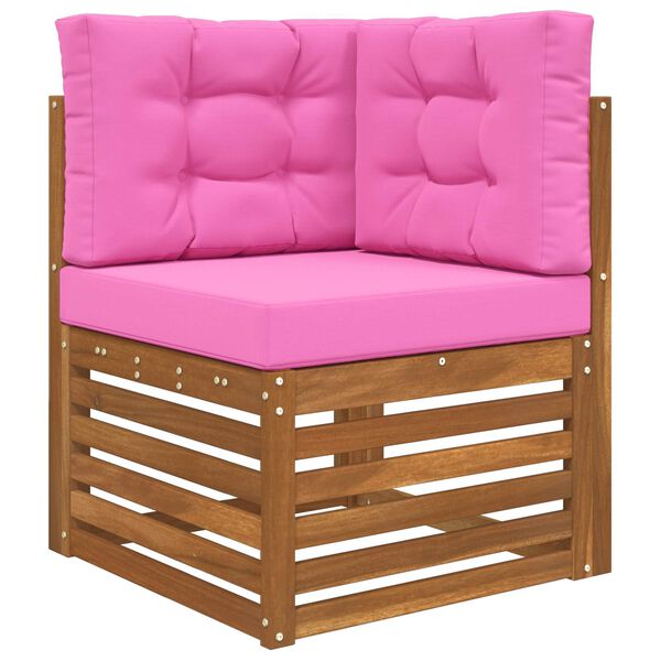 vidaXL Poduszka do sofy na zewnątrz 3 pcs R&oacute;żowy Poliester