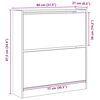 vidaXL Szafka na buty z p&oacute;łką Stare drewno 80 x 21 x 87,5 cm
