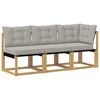vidaXL 3 szt. Modułowa sofa na zewnątrz Biały