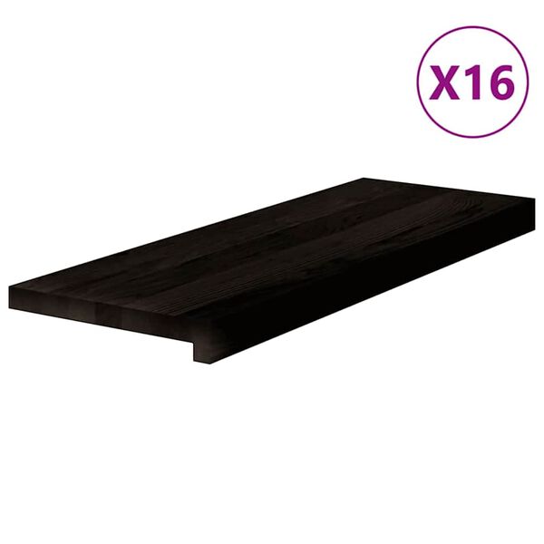 vidaXL Stopnie schodowe 16 szt. brązowe 70x25x2 cm lite drewno dębowe