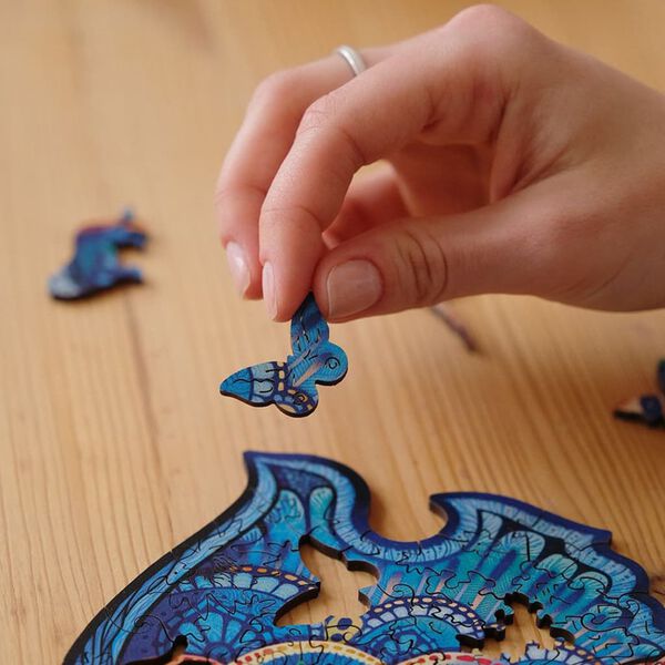 UNIDRAGON 194-częściowe, drewniane puzzle Eternal Elephant, 34x26 cm