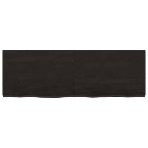 vidaXL Blat do łazienki, ciemnobrązowy, 120x40x(2-4) cm, lite drewno