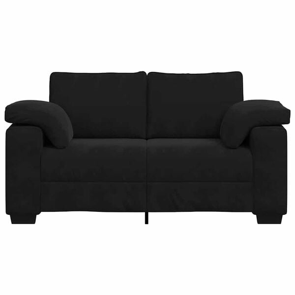 vidaXL Sofa dwuosobowa czarna 160x77x82 cm aksamitna