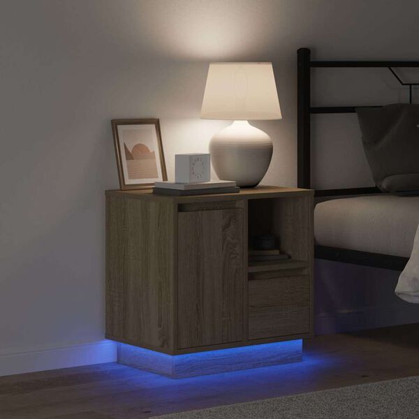 vidaXL Szafka Nocna z szufladą Dąb Sonoma 50 x 34,5 x 50 cm