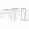 vidaXL Kurnik srebrny 800 x 200 x 200 cm Stal ocynkowana