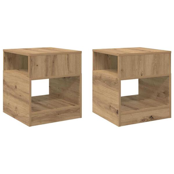vidaXL Stolik końcowy 2 pcs Dąb rzemieślniczy 40,5 x 40 x 45 cm