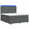 vidaXL Ł&oacute;żko z box spring LED z materacem ciemnoszary 160 x 200 cm