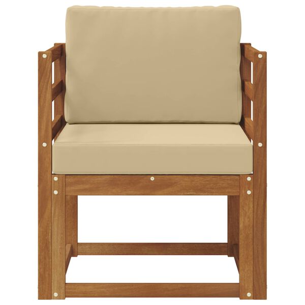 vidaXL Sofa na zewnątrz Lite drewno akacjowe i poliester Naturalny