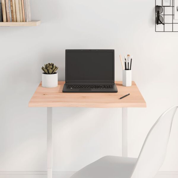 vidaXL Blat do stołu, 60x60x2 cm, surowe drewno dębowe