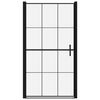 vidaXL Drzwi prysznicowe, hartowane szkło, 100x178 cm, czarne