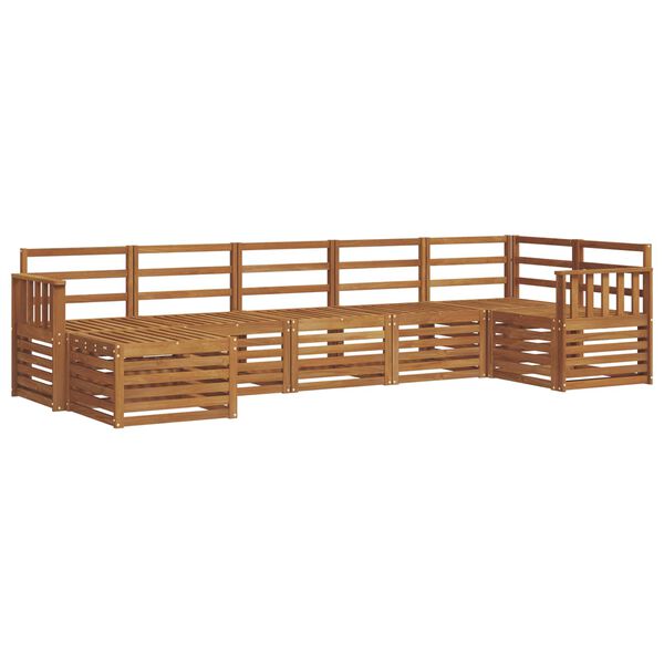 vidaXL Zestawy sof 7 pcs Naturalny Lite Drewno Akacji