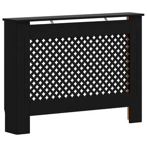 vidaXL Osłona na kaloryfer, czarna, 112x19x81,5 cm, MDF