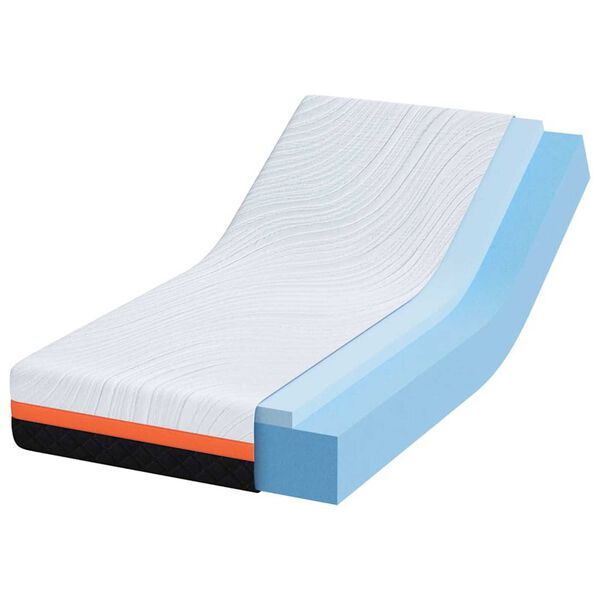 vidaXL Materac Biały i czarny 80 x 160 cm Pianka Żelowa