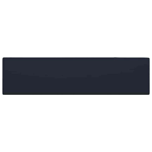 vidaXL Umywalka z otworem przelewowym, ceramika, granatowa