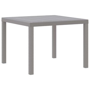 vidaXL St&oacute;ł Ogrodowy Jasnoszary 100 x 100 x 73 cm polirattan
