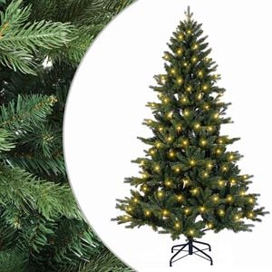 vidaXL Sztuczna choinka z zawiasami 120 cm 150 LED Ciepła biel