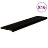 vidaXL Stopnie schodowe 16 szt. brązowoczarne 120x25x2 cm lite drewno dębowe