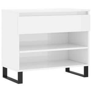 vidaXL Szafka na buty, wysoki połysk, biała, 70x36x60 cm