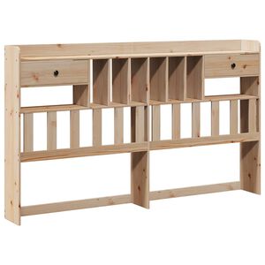 vidaXL Wezgłowie do ł&oacute;żka, z p&oacute;łkami, 180 cm, lite drewno sosnowe