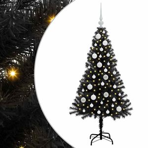 vidaXL Choinka Czarny 120 cm PVC