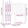 vidaXL Wezgłowie ł&oacute;żka, szare, 126x4x110 cm, lite drewno sosnowe