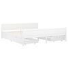 vidaXL Rama ł&oacute;żka z 4 szufladami, biała, drewno sosnowe, 180 x 200 cm