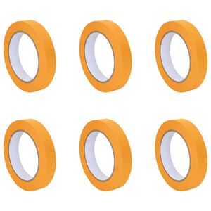 vidaXL Taśmy Maska Malarska 6 pcs Żółty 19 mm x 50 m Papier