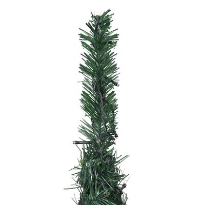 vidaXL Sztuczna choinka z girlandy z lampkami, zielona, 210 cm