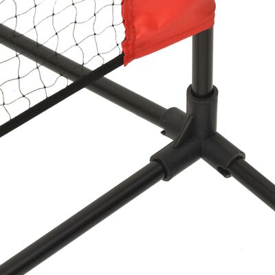 vidaXL Siatka do tenisa, czarno-czerwona, 300x100x87 cm