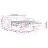 vidaXL Sofa rozsuwana z szufladami, ciemnoszara, 100x200 cm, aksamit