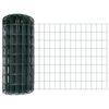 vidaXL Ogrodzenie Euro z słupkiem 10 x 0,4 m Stal pokryta PVC zielony