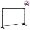vidaXL Stojaki do tła, 2 szt., czarne, 305x243 cm, stalowe
