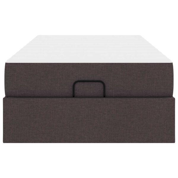 vidaXL Rama ł&oacute;żka z materacem z materacem 2 pcs Brązowy tkanina