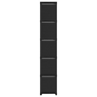 vidaXL Regał z 15 przegrodami z pudełkami, czarny, 103x30x175,5 cm