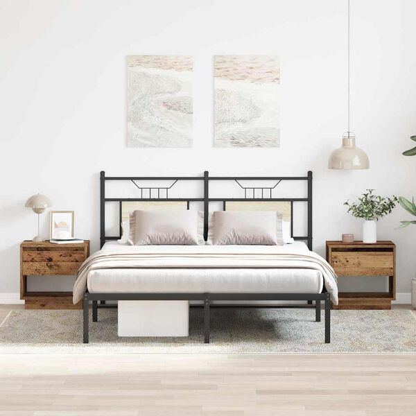 vidaXL Szafka Nocna z szufladą 2 pcs Stare drewno 45 x 34 x 44 cm