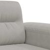 vidaXL 3-osobowa sofa, jasnoszary, 180 cm, tapicerowana mikrofibrą