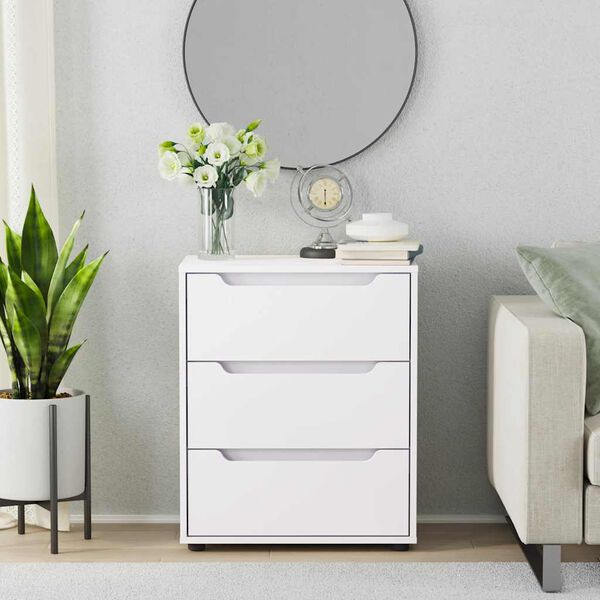 vidaXL Komoda "VISNES" Biała 60x40x73 cm Drewno klejone