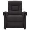 vidaXL Podnoszony fotel masujący, czarny, sztuczna sk&oacute;ra