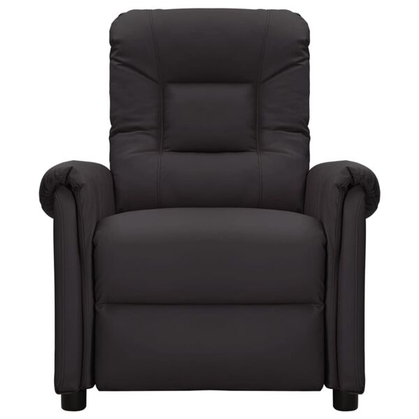 vidaXL Podnoszony fotel masujący, czarny, sztuczna sk&oacute;ra